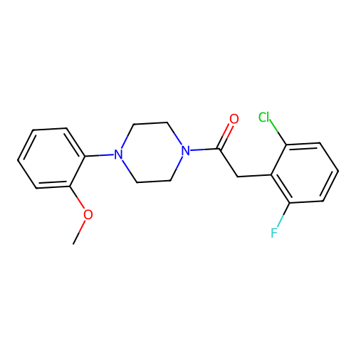 2-(2-Chloro-6-fluorophenyl)-1-[4-(2-methoxyphenyl)piperazin-1-yl]ethanone structure