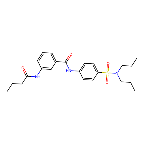3-(butanoylamino)-N-[4-(dipropylsulfamoyl)phenyl]benzamide structure
