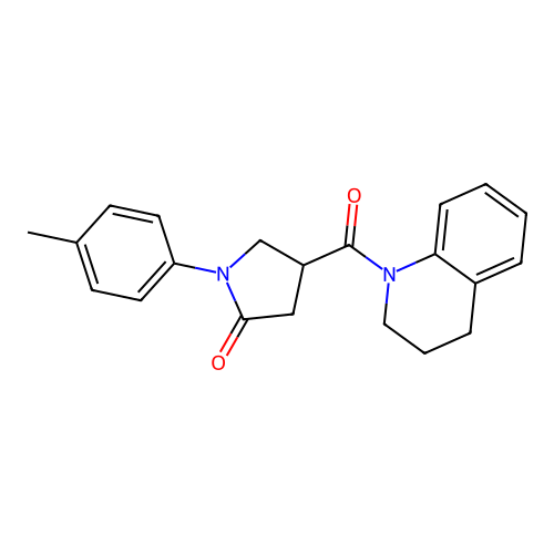 4-(3,4-dihydroquinolin-1(2H)-ylcarbonyl)-1-(4-methylphenyl)pyrrolidin-2-one structure