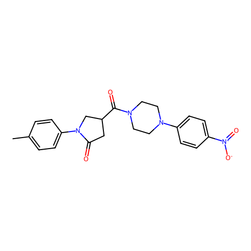 1-(4-Methylphenyl)-4-[4-(4-nitrophenyl)piperazine-1-carbonyl]pyrrolidin-2-one structure