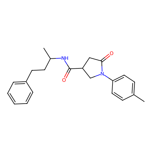 1-(4-methylphenyl)-5-oxo-N-(4-phenylbutan-2-yl)pyrrolidine-3-carboxamide structure