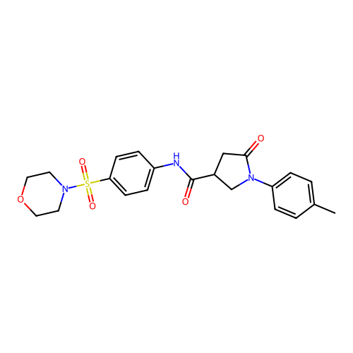 1-(4-methylphenyl)-N-(4-morpholin-4-ylsulfonylphenyl)-5-oxopyrrolidine-3-carboxamide structure