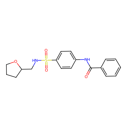 N-[4-(oxolan-2-ylmethylsulfamoyl)phenyl]benzamide structure