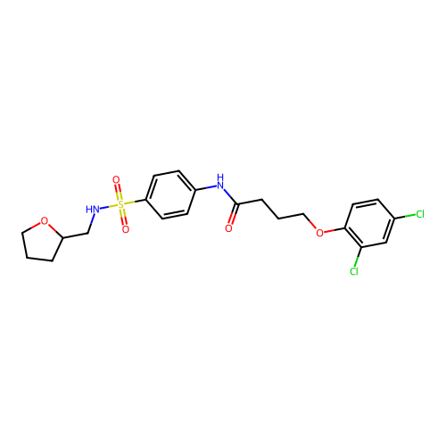 4-(2,4-dichlorophenoxy)-N-[4-(oxolan-2-ylmethylsulfamoyl)phenyl]butanamide structure