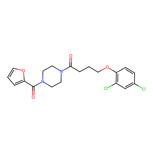 4-(2,4-Dichlorophenoxy)-1-[4-(furan-2-carbonyl)piperazin-1-yl]butan-1-one structure