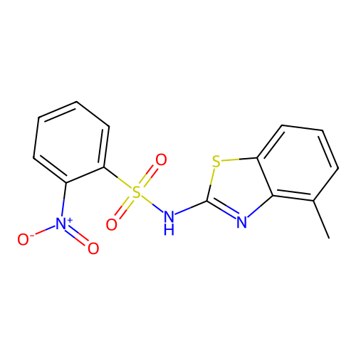 N-(4-methyl-1,3-benzothiazol-2-yl)-2-nitrobenzenesulfonamide structure