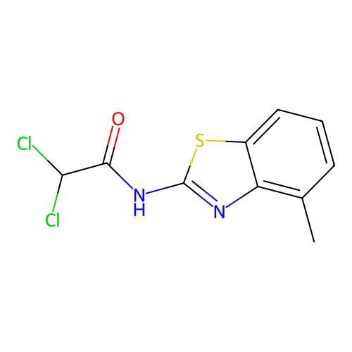 2,2-dichloro-N-(4-methyl-1,3-benzothiazol-2-yl)acetamide structure