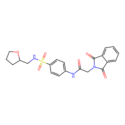 2-(1,3-dioxoisoindol-2-yl)-N-[4-(oxolan-2-ylmethylsulfamoyl)phenyl]acetamide structure