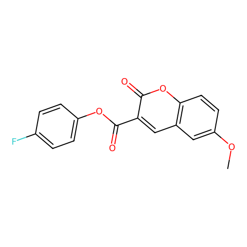 4-fluorophenyl 6-methoxy-2-oxo-2H-chromene-3-carboxylate structure