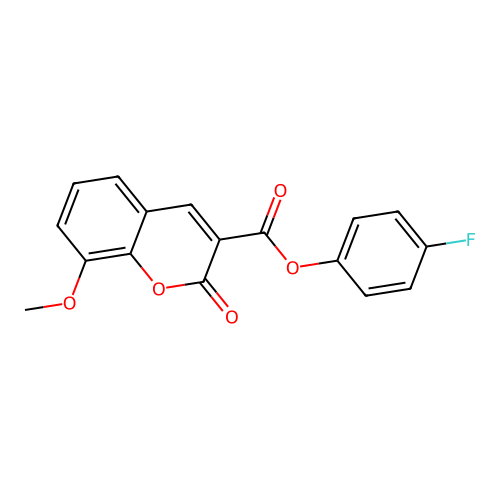 4-fluorophenyl 8-methoxy-2-oxo-2H-chromene-3-carboxylate structure