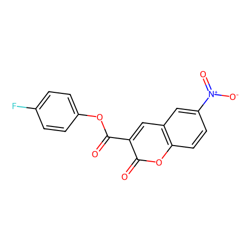 4-fluorophenyl 6-nitro-2-oxo-2H-chromene-3-carboxylate structure