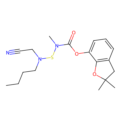 N-(butyl- sulfanyl-N-methyl-carbamate structure