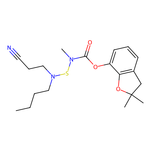 N-(butyl- sulfanyl-N-methyl-carbamate structure
