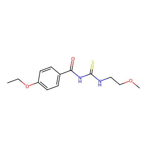 4-ethoxy-N-(2-methoxyethylcarbamothioyl)benzamide structure