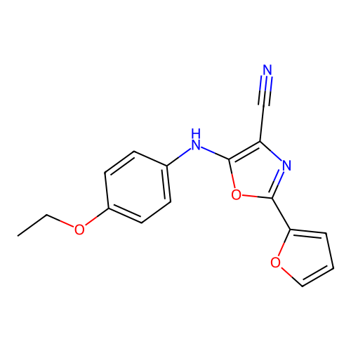 5-(4-Ethoxyanilino)-2-(furan-2-yl)-1,3-oxazole-4-carbonitrile structure