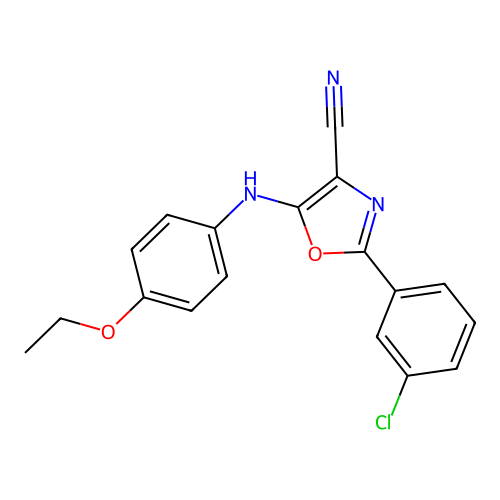 2-(3-Chlorophenyl)-5-(4-ethoxyanilino)-1,3-oxazole-4-carbonitrile structure