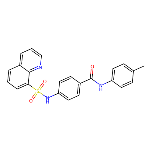N-(4-methylphenyl)-4-[(8-quinolinylsulfonyl)amino]benzamide structure