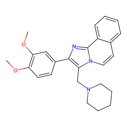 2-(3,4-Dimethoxyphenyl)-3-(1-piperidinylmethyl)imidazo[2,1-a]isoquinoline structure