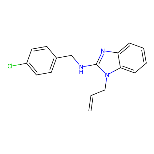 1-allyl-N-(4-chlorobenzyl)-1H-benzimidazol-2-amine structure