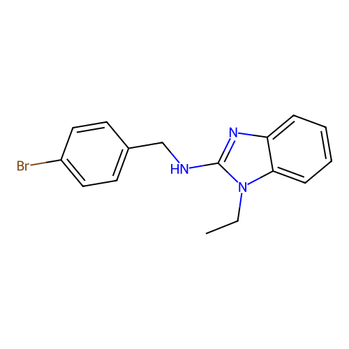 N-(4-bromobenzyl)-1-ethyl-1H-benzimidazol-2-amine structure
