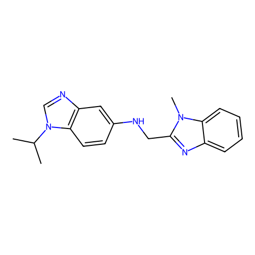 1-isopropyl-N-[(1-methyl-1H-benzimidazol-2-yl)methyl]-1H-benzimidazol-5-amine structure