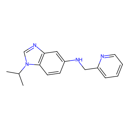 1-(propan-2-yl)-N-(pyridin-2-ylmethyl)-1H-benzimidazol-5-amine structure