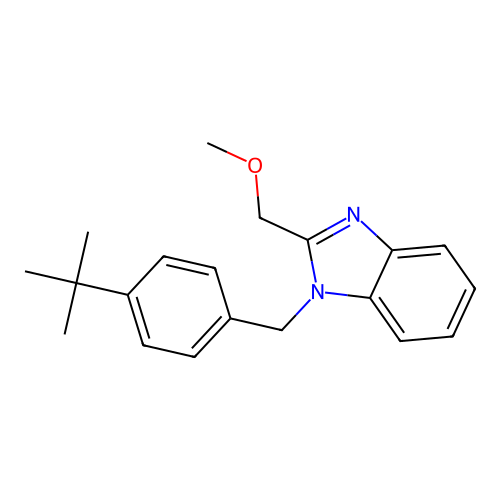 1-(4-tert-butylbenzyl)-2-(methoxymethyl)-1H-benzimidazole structure