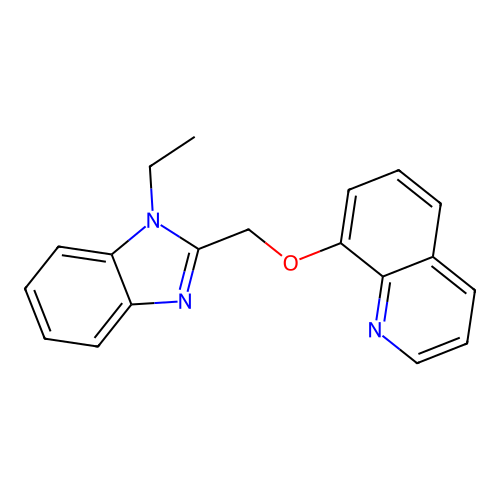 8-[(1-Ethylbenzimidazol-2-yl)methoxy]quinoline structure