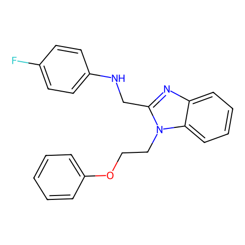 4-fluoro-N-[[1-(2-phenoxyethyl)benzimidazol-2-yl]methyl]aniline structure