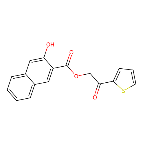 2-Oxo-2-(2-thienyl)ethyl 3-hydroxy-2-naphthoate structure