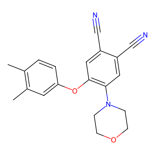 4-(3,4-Dimethylphenoxy)-5-(4-morpholinyl)phthalonitrile structure