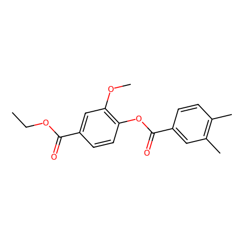 4-(Ethoxycarbonyl)-2-methoxyphenyl 3,4-dimethylbenzoate structure