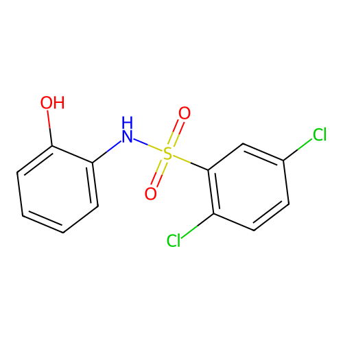 2,5-dichloro-N-(2-hydroxyphenyl)benzenesulfonamide structure