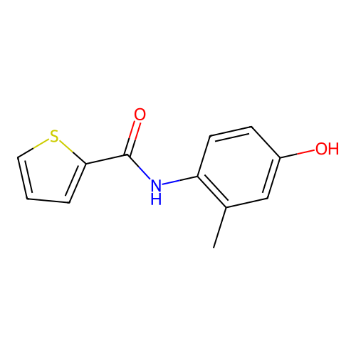 2-Thiophenecarboxamide,N-(4-hydroxy-2-methylphenyl)- structure