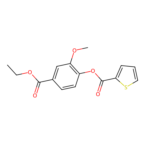 4-(Ethoxycarbonyl)-2-methoxyphenyl 2-thiophenecarboxylate structure