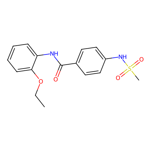 N-(2-ethoxyphenyl)-4-(methanesulfonamido)benzamide structure