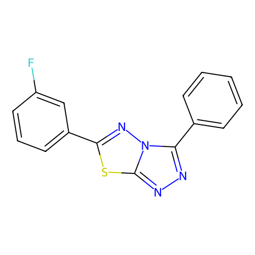 6-(3-Fluorophenyl)-3-phenyl-[1,2,4]triazolo[3,4-b][1,3,4]thiadiazole structure