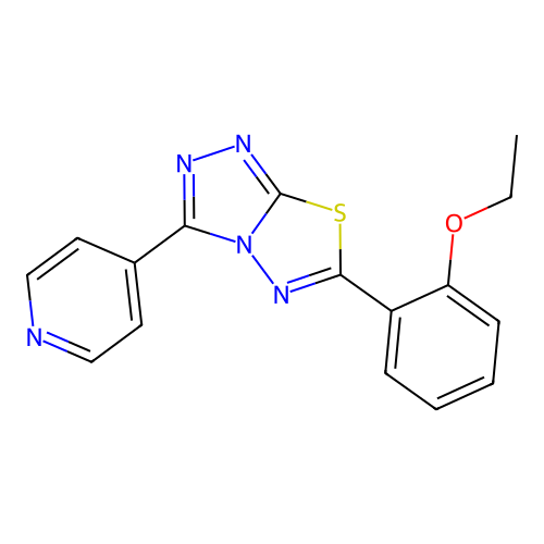 6-(2-Ethoxyphenyl)-3-pyridin-4-yl-[1,2,4]triazolo[3,4-b][1,3,4]thiadiazole structure