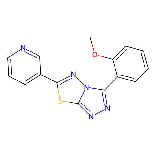 3-(2-Methoxyphenyl)-6-pyridin-3-yl-[1,2,4]triazolo[3,4-b][1,3,4]thiadiazole structure