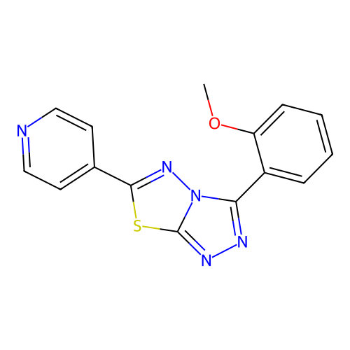3-(2-Methoxyphenyl)-6-pyridin-4-yl-[1,2,4]triazolo[3,4-b][1,3,4]thiadiazole structure