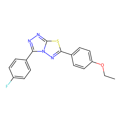 6-(4-Ethoxyphenyl)-3-(4-fluorophenyl)[1,2,4]triazolo[3,4-b][1,3,4]thiadiazole structure
