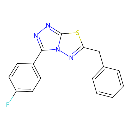 6-Benzyl-3-(4-fluorophenyl)-[1,2,4]triazolo[3,4-b][1,3,4]thiadiazole structure