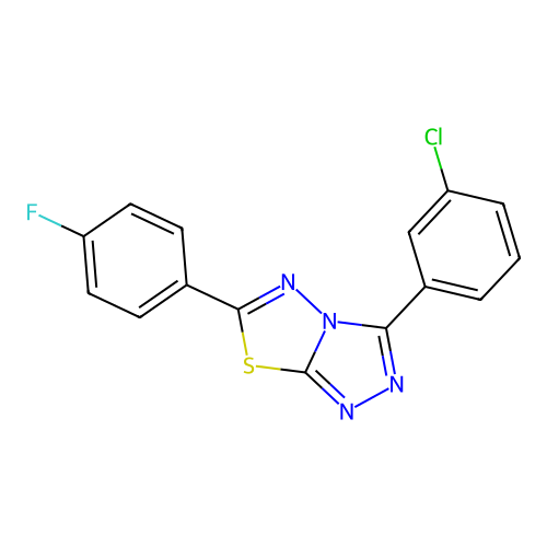 3-(3-Chlorophenyl)-6-(4-fluorophenyl)[1,2,4]triazolo[3,4-b][1,3,4]thiadiazole structure