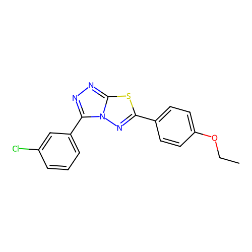 3-(3-Chlorophenyl)-6-(4-ethoxyphenyl)-[1,2,4]triazolo[3,4-b][1,3,4]thiadiazole structure