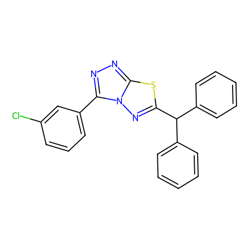 6-Benzhydryl-3-(3-chlorophenyl)-[1,2,4]triazolo[3,4-b][1,3,4]thiadiazole structure