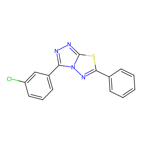 3-(3-Chlorophenyl)-6-phenyl-[1,2,4]triazolo[3,4-b][1,3,4]thiadiazole structure