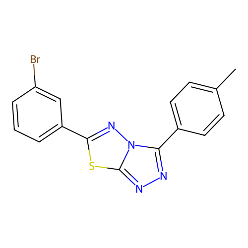 6-(3-Bromophenyl)-3-(4-methylphenyl)[1,2,4]triazolo[3,4-b][1,3,4]thiadiazole structure