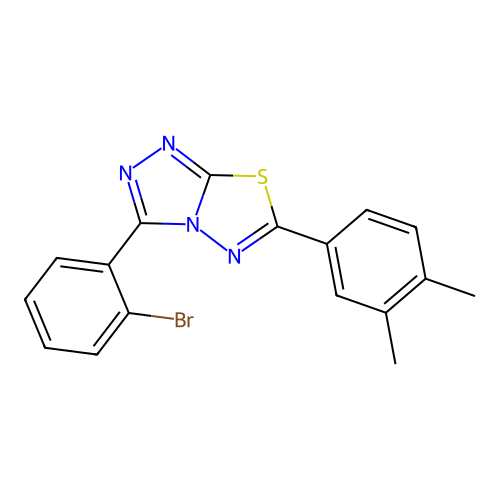 3-(2-Bromophenyl)-6-(3,4-dimethylphenyl)[1,2,4]triazolo[3,4-b][1,3,4]thiadiazole structure
