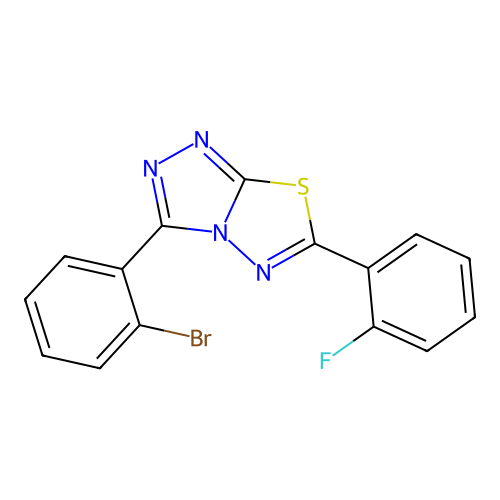 3-(2-Bromophenyl)-6-(2-fluorophenyl)[1,2,4]triazolo[3,4-b][1,3,4]thiadiazole structure