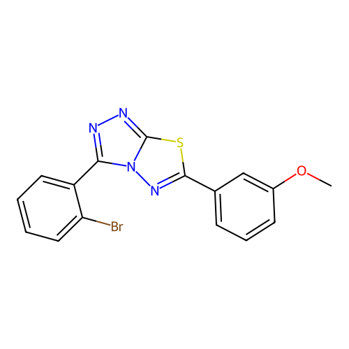 3-(2-Bromophenyl)-6-(3-methoxyphenyl)-[1,2,4]triazolo[3,4-b][1,3,4]thiadiazole structure